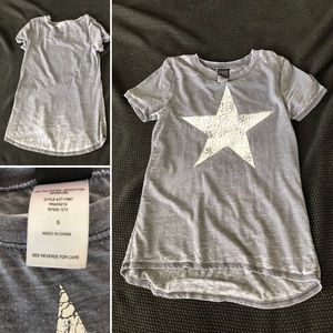 Distressed star tee shirt